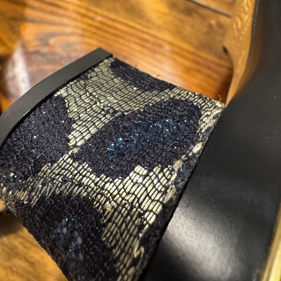 Tanya Heath Shoes Classic Pump Size 41 Almond toe black leather Made in France - Picture 5 of 9